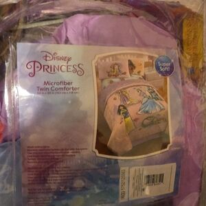 Disney Princess Microfiber Twin Comforter - Purple and Pink